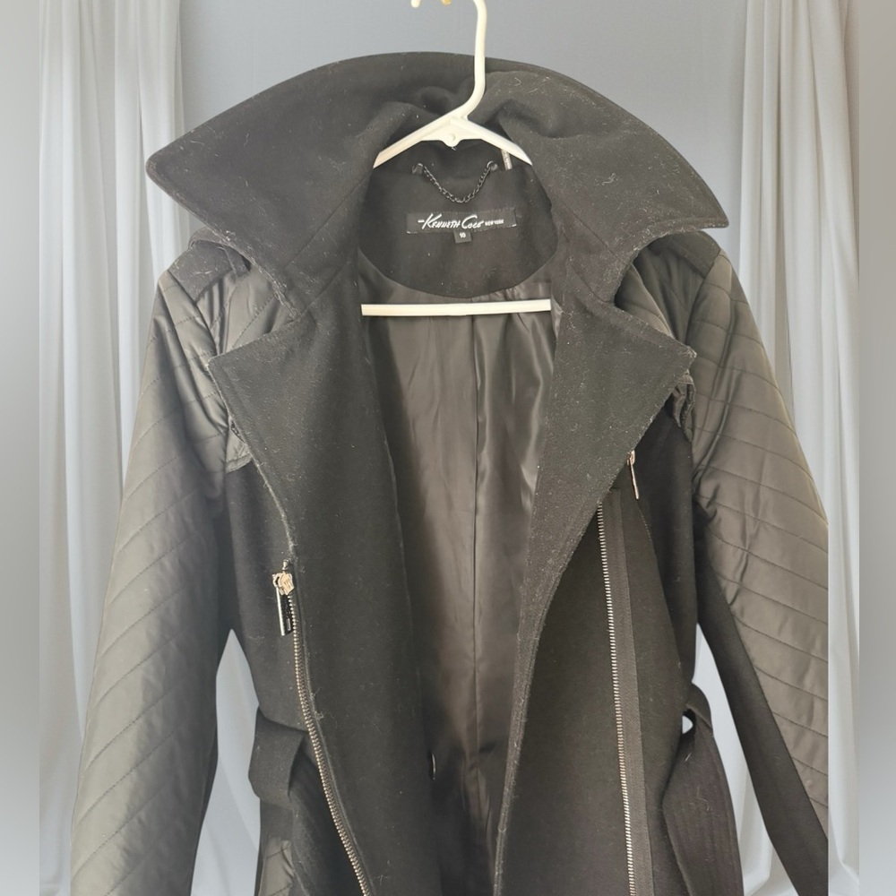 Kenneth Cole New York Black Quilted Women's Coat - Picture 4 of 8